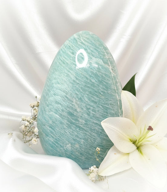 Pierre d'amazonite, Galet, pierres roulées, bloc, au choix - Secret de Cristaux