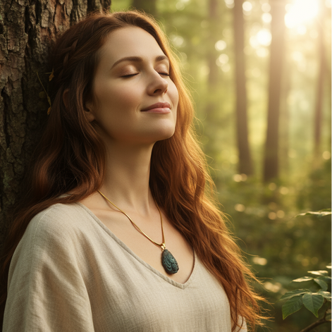 collier femme doré animaux en pierre