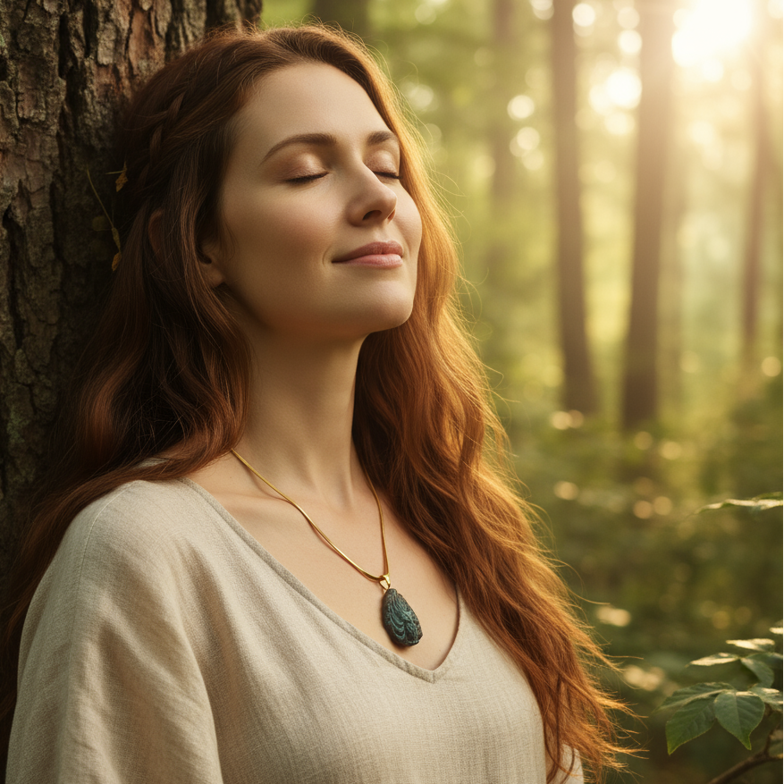 collier femme doré animaux en pierre