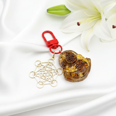 porte clés métatron oeil de tigre protection