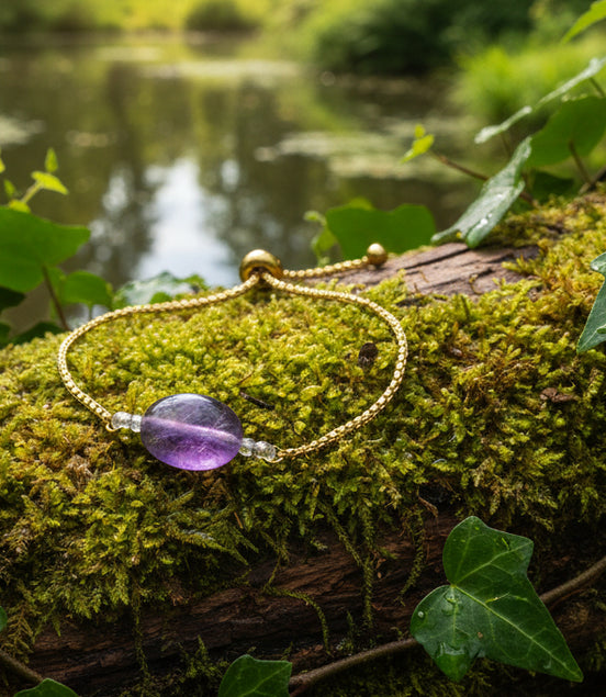 bracelet ajustable améthyste
