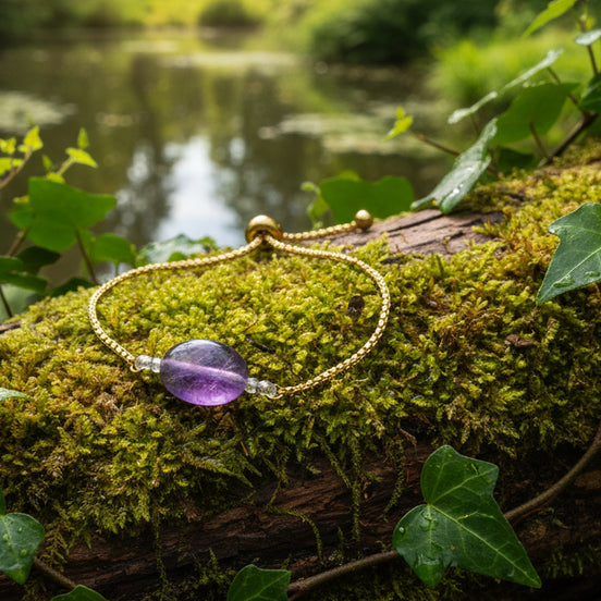 bracelet ajustable améthyste
