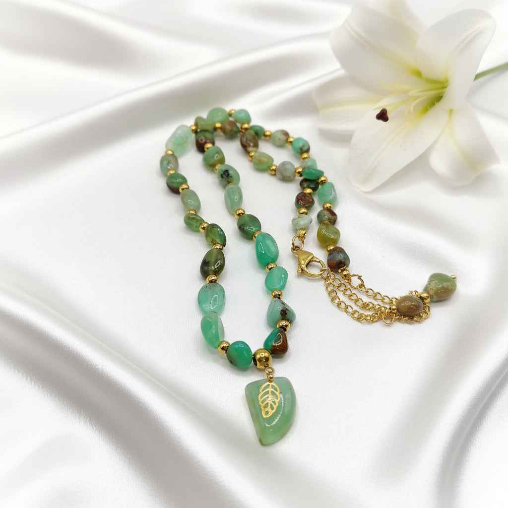 Collier de perles en Chrysoprase