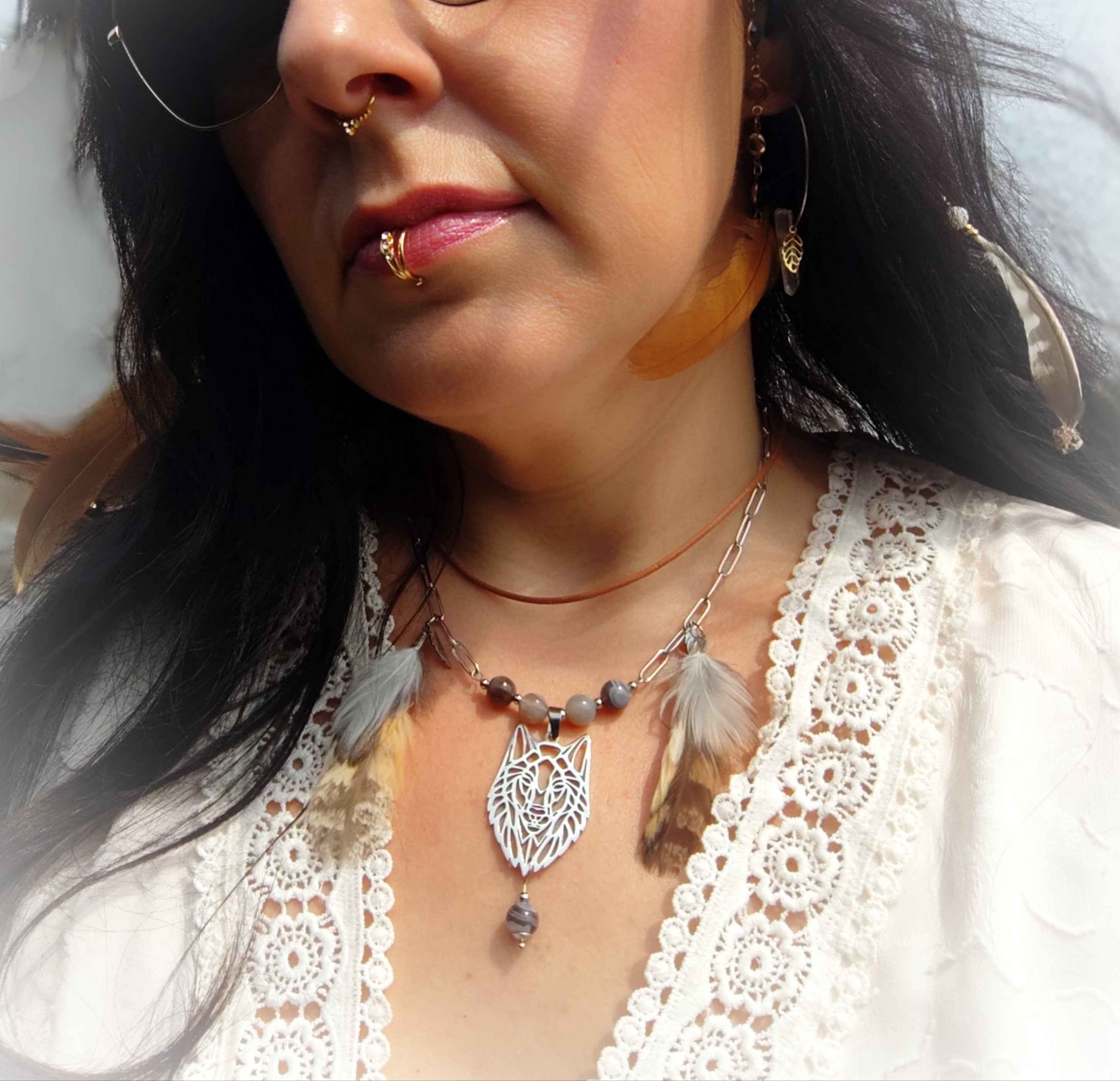 Collier ou bracelet en agate du Botswana extra 