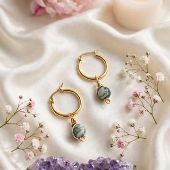 boucles d'oreilles en pierres artisanale