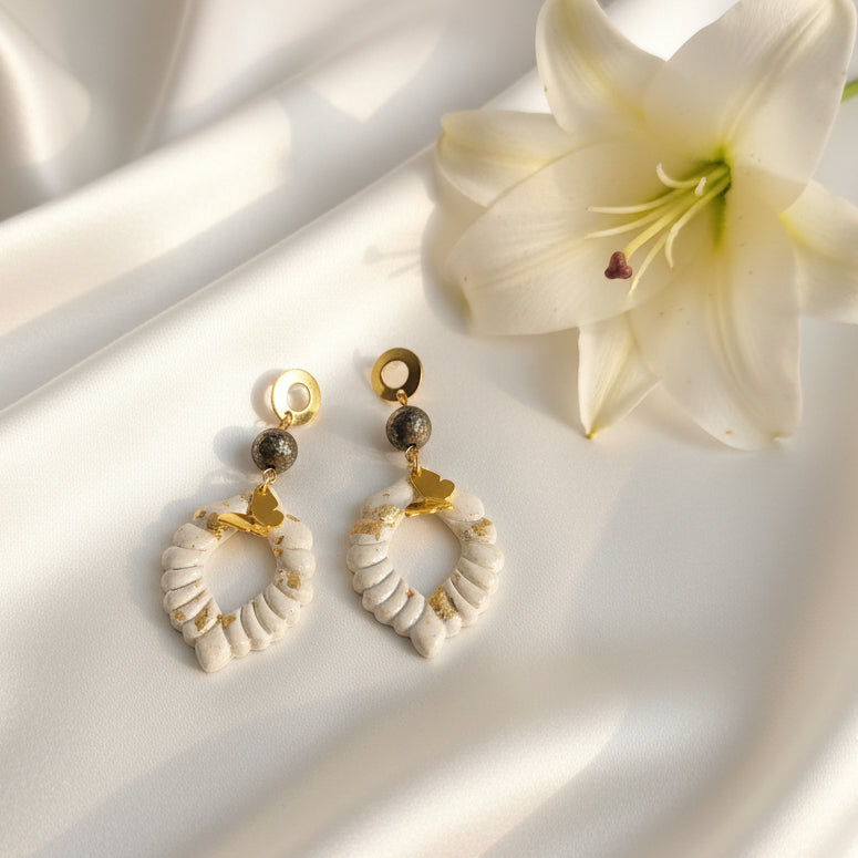 bijou luxe de créateur blanc doré