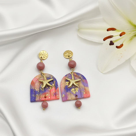 boucles d oreilles étoile de mer