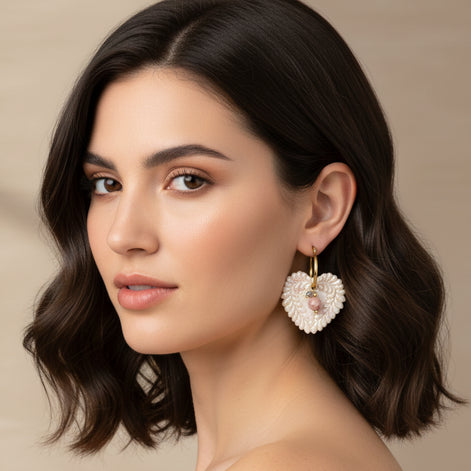 boucles d'oreilles pampilles coeur