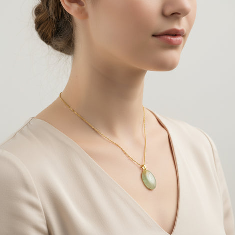 Collier en pierre de Prehnite au choix