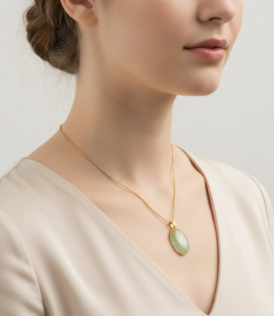 Collier en pierre de Prehnite au choix