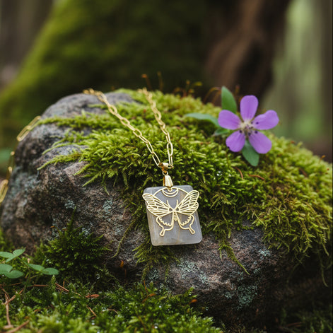 pierre de lune blanche rectangle