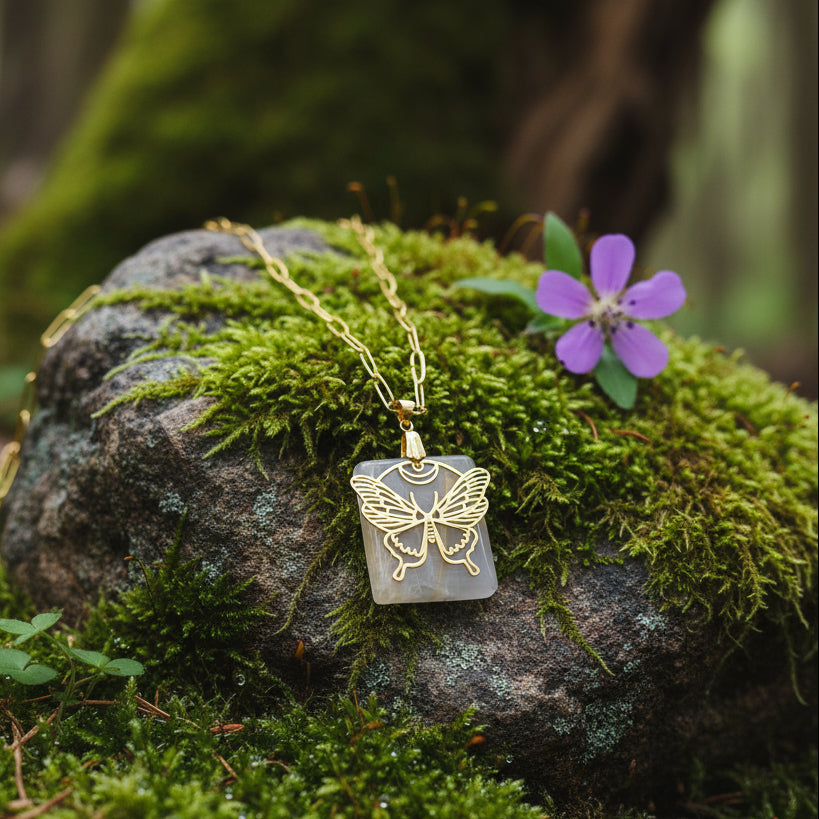 pierre de lune blanche rectangle