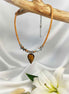Collier gardien solaire en liège et oeil de tigre