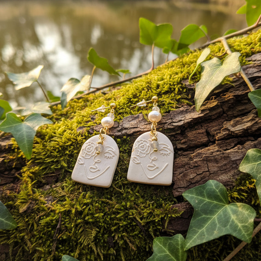 boucles d'oreilles originale femme perle