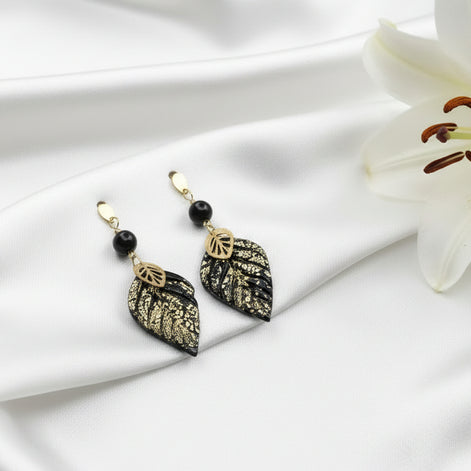 boucles d'oreille obsidienne 70 france