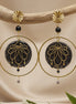 Boucles d'oreilles Esméralda noire et or et tourmaline noire