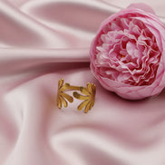 Bague doré en acier inoxydable