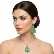 Parure Arc-en-Ciel Féérique en Amazonite, sautoir & Boucles d’oreilles