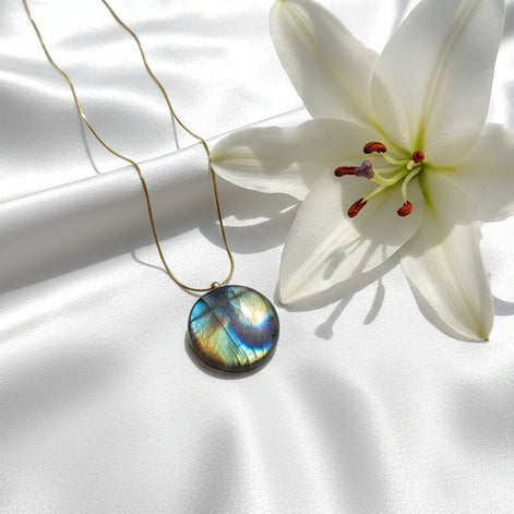 collier labradorite ronde 