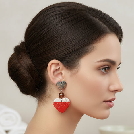 boucles d'oreilles grenat 