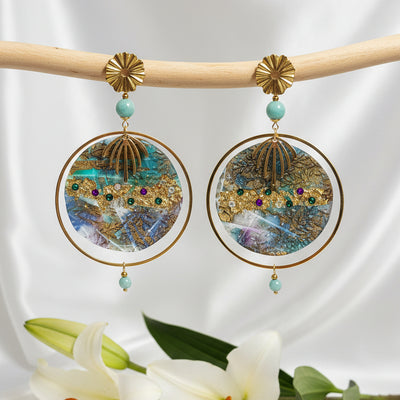 boucles d'oreilles extravagantes artisanale 70 88 21 25