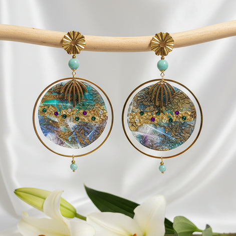 boucles d'oreilles extravagantes artisanale 70 88 21 25
