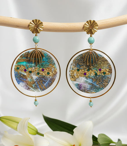 boucles d'oreilles extravagantes artisanale 70 88 21 25