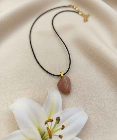 Collier et Pierre de soleil roulée qualité AA au choix