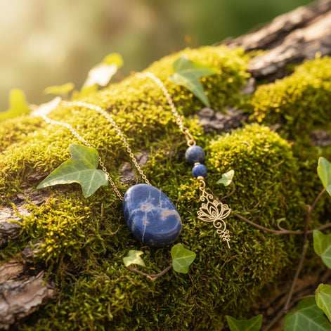 collier sodalite clarté 3 eme oeil