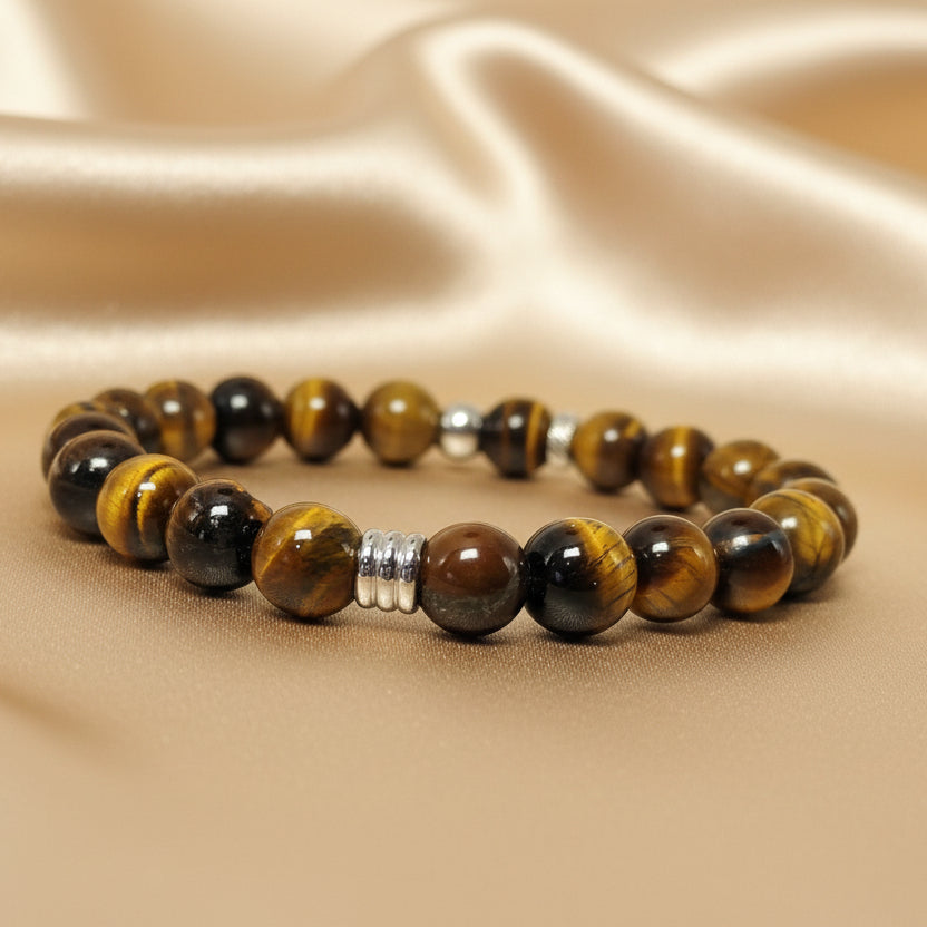 bracelet sur mesure homme oeil de tigre
