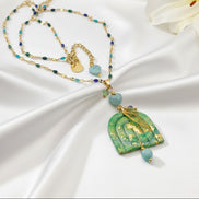 collier artisanale créateur pierre et polymère