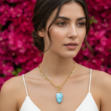 Collier larimar extra