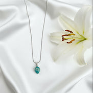 Collier fin Amazonite, argenté, doré au choix
