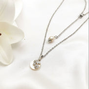 Collier argenté et sa nacre naturelle