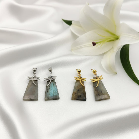 boucles d oreille en labaradorite