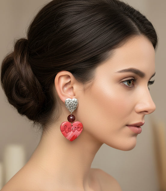 boucles d oreilles love