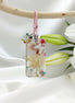 Porte clé féerique en quartz rose
