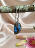 collier argenté labradorite