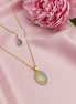collier doré prehnite