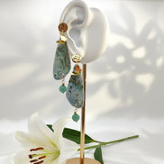 Boucles d’oreilles en Fluorite Verte