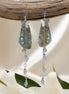 Boucles d'oreilles en aigue marine polymère 