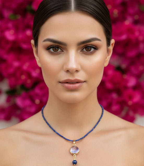 bijou femme en pierre lapis lazuli