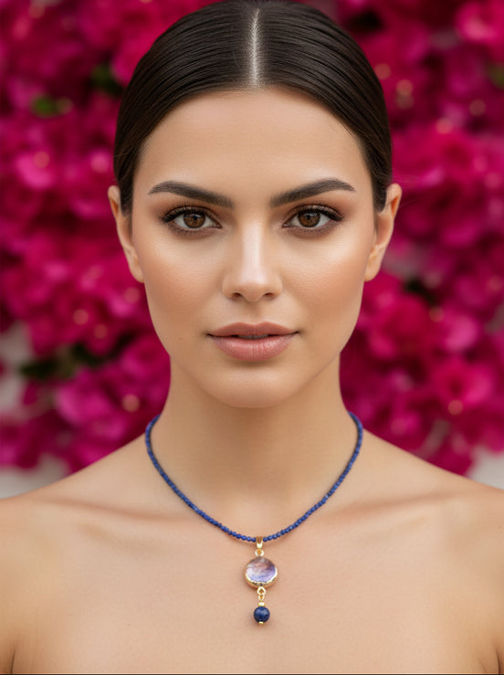 bijou femme en pierre lapis lazuli