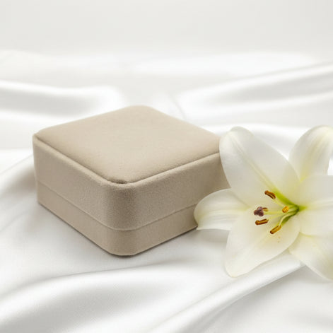 Écrin velours luxe, rouge, beige, pour bracelet