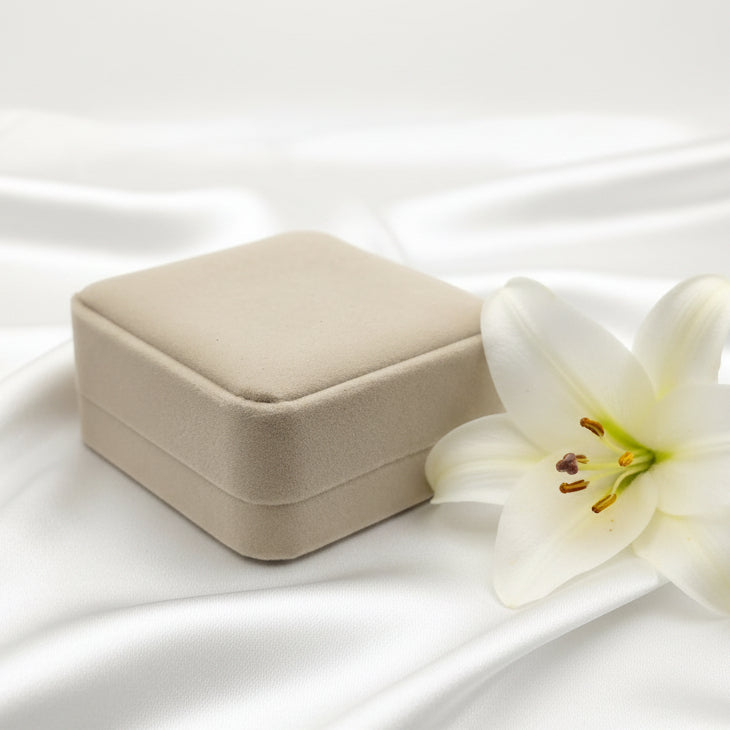 Écrin velours luxe, rouge, beige, pour bracelet