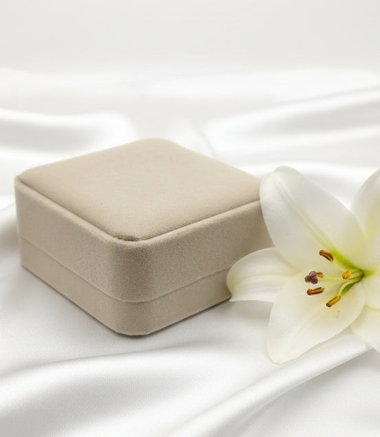 Écrin velours luxe, rouge, beige, pour bracelet