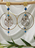 Boucles d’Oreilles esméralda doré, Apatite, papillon