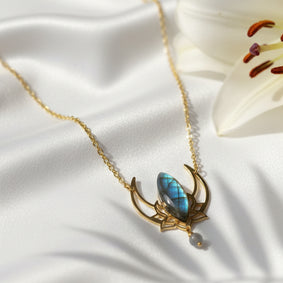 collier dore labradorite 70300