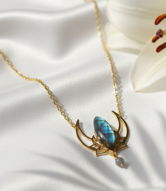 collier dore labradorite 70300