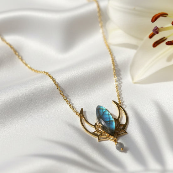 collier dore labradorite 70300